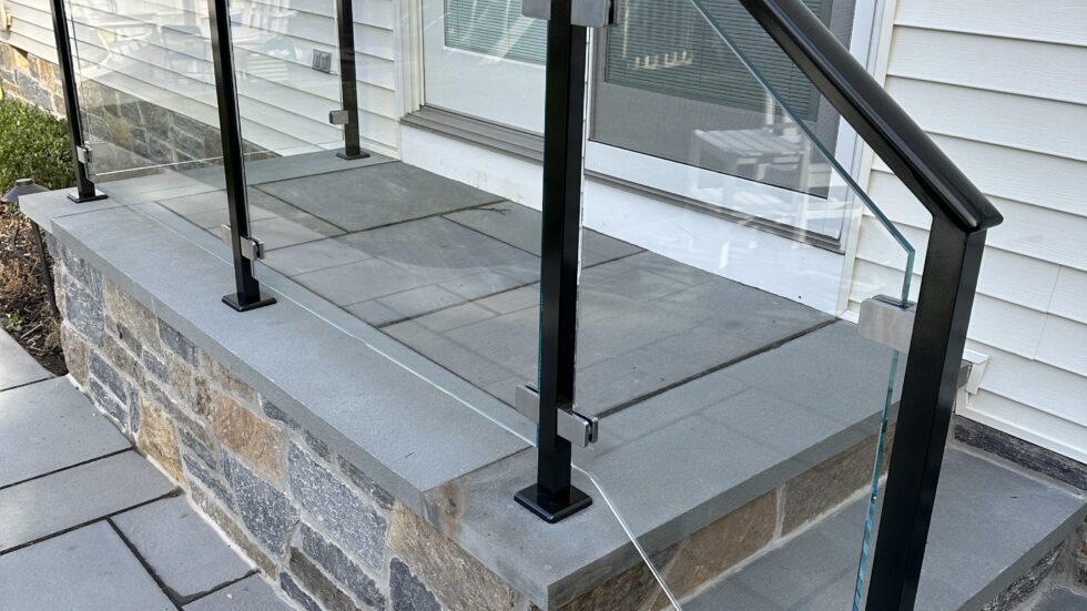 Glass Ramp Railing Exterior Exterior Glass Railing 11 | Newman Iron Works
