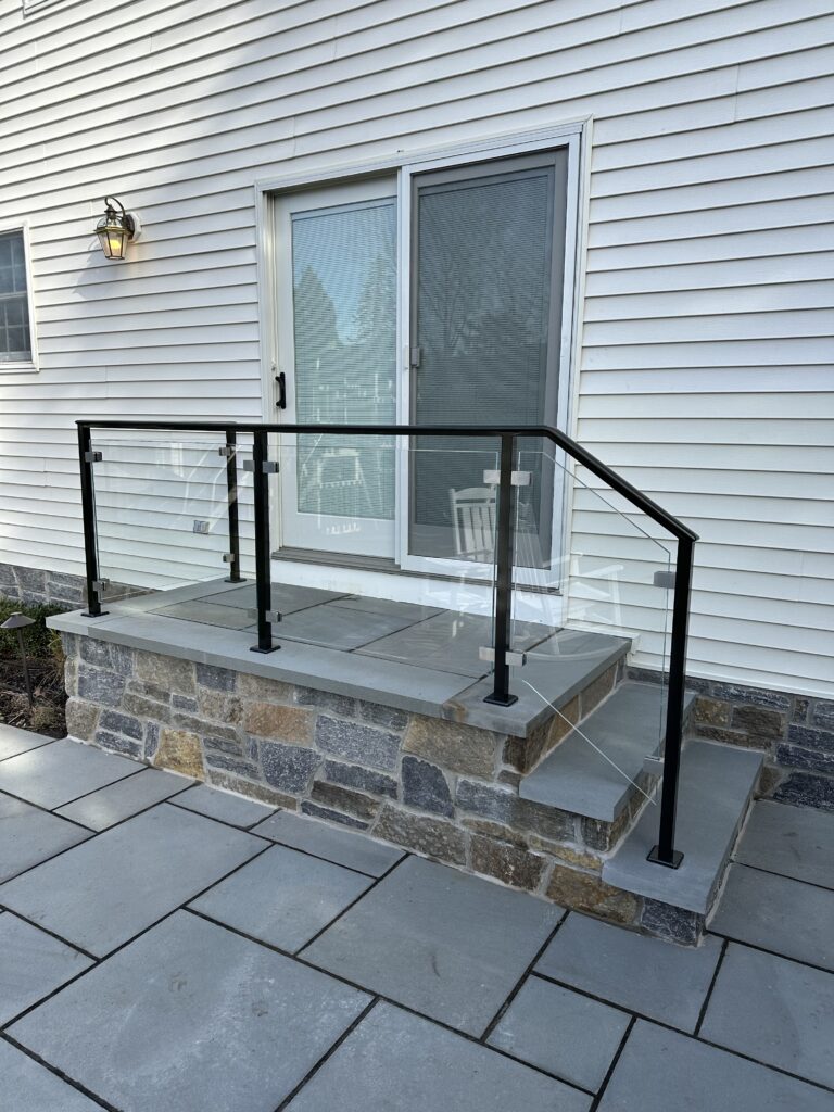 Glass Ramp Railing Exterior Exterior Glass Railing 11 | Newman Iron Works