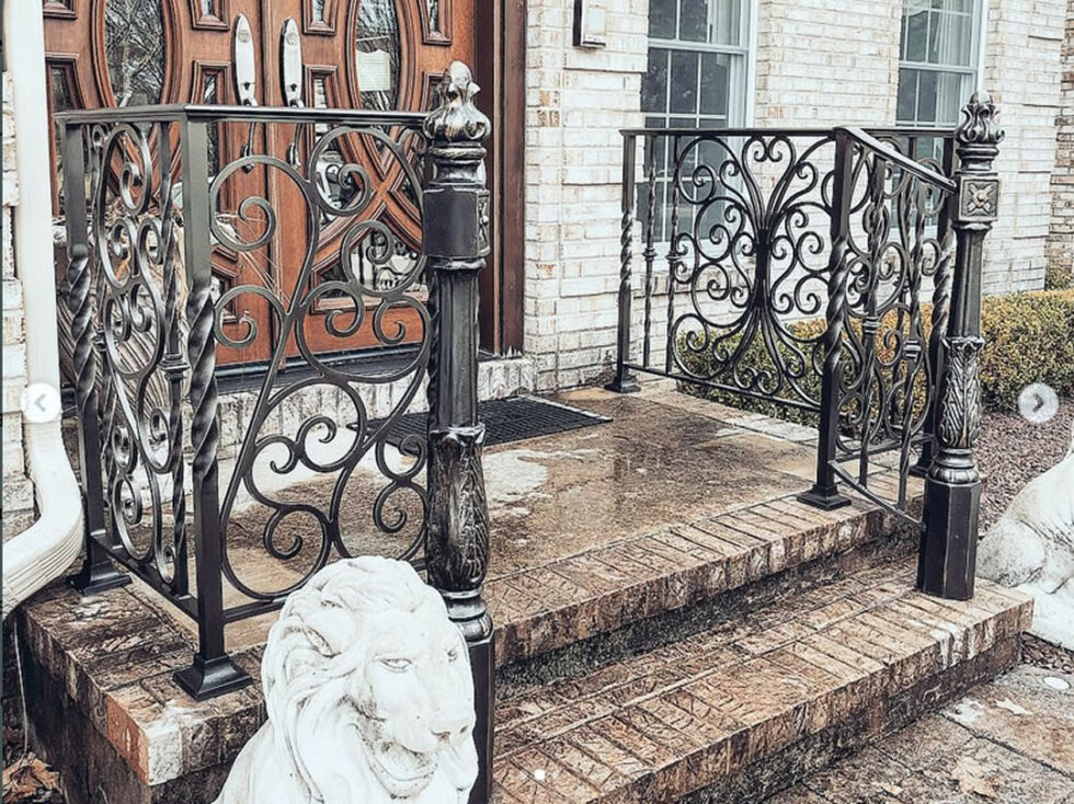 Custom Colred Century Railing Exterior Custom Railing 3 | Newman Iron Works