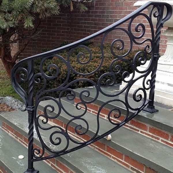 Outdoor Wrought Iron Stair Railings, Outdoor Wrought Iron Railings For Steps